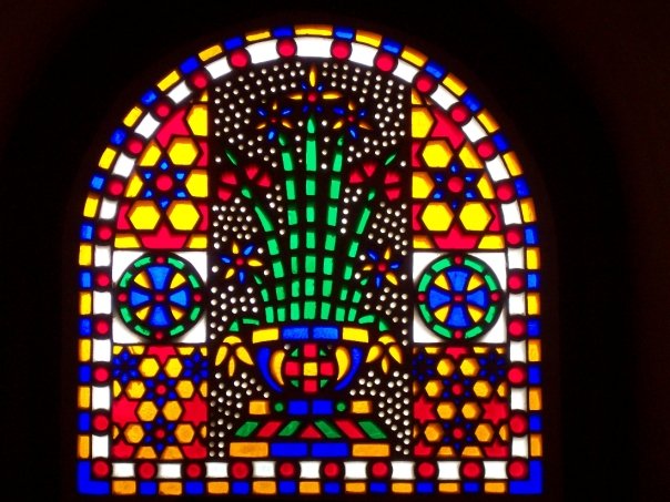 A stained glass window in a Coptic Church in Cairo (Photo by Nanore Barsoumian)